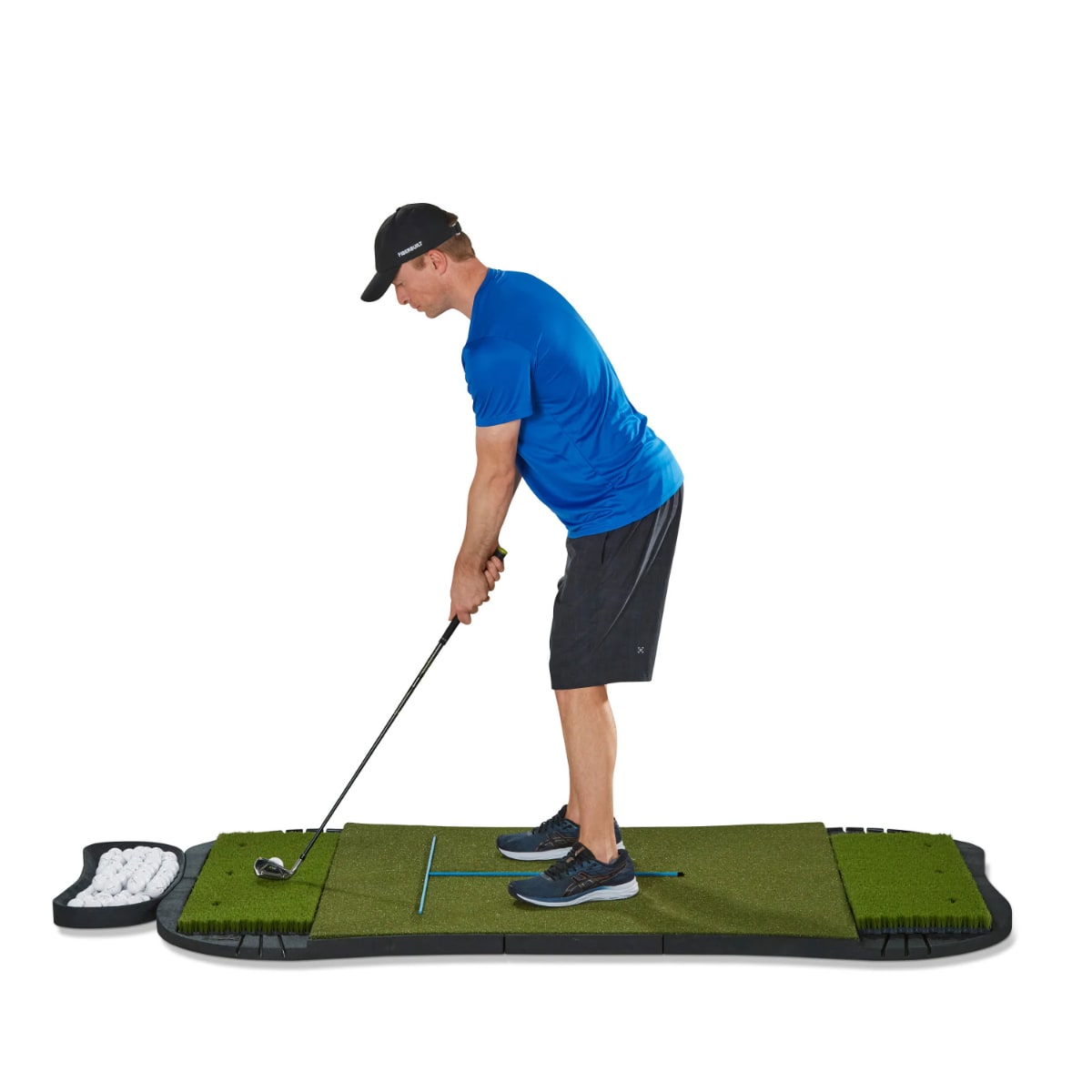 Fiberbuilt Grass Series Hourglass Pro Studio Golf Mat - Double Hitting