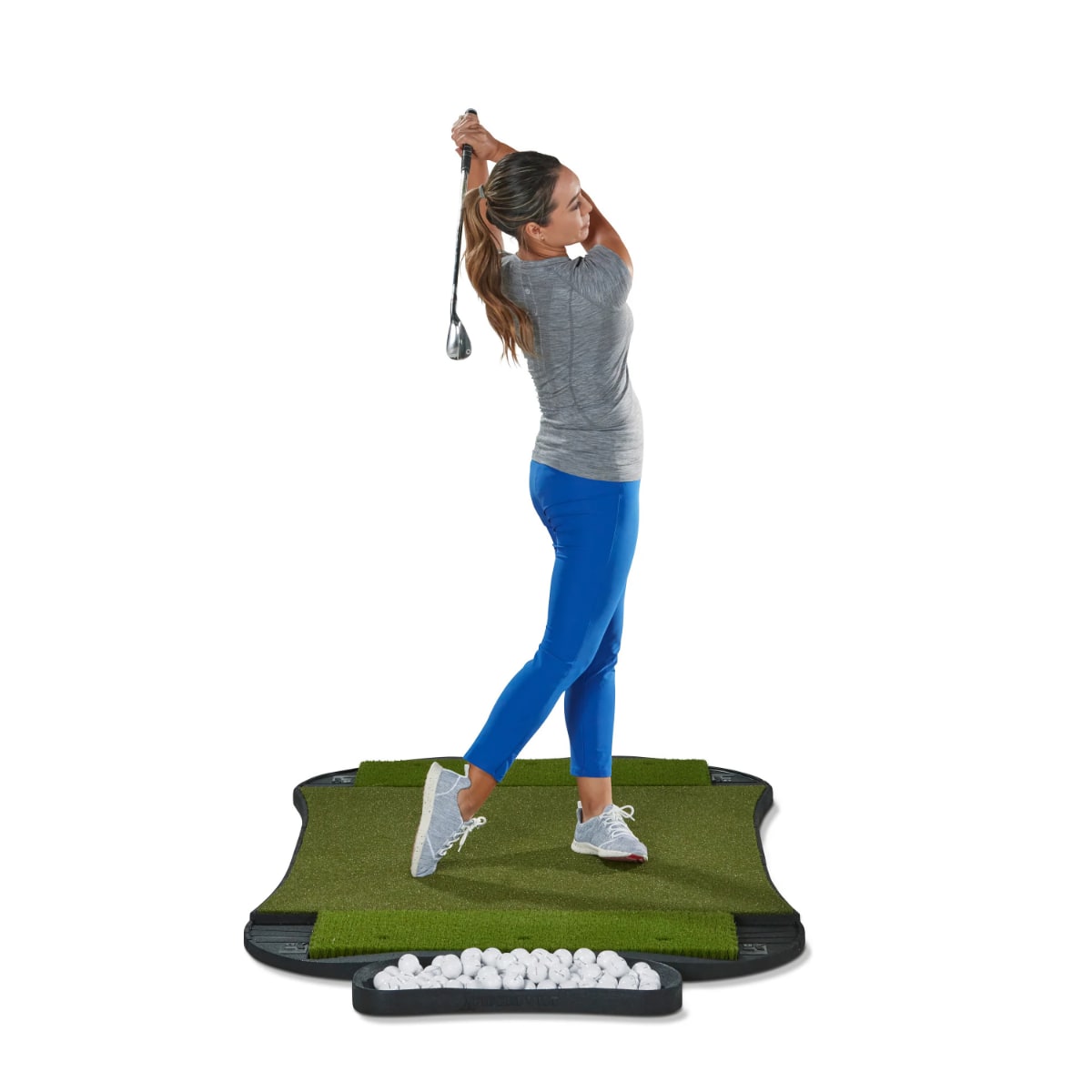 Fiberbuilt Grass Series Hourglass Pro Studio Golf Mat - Double Hitting