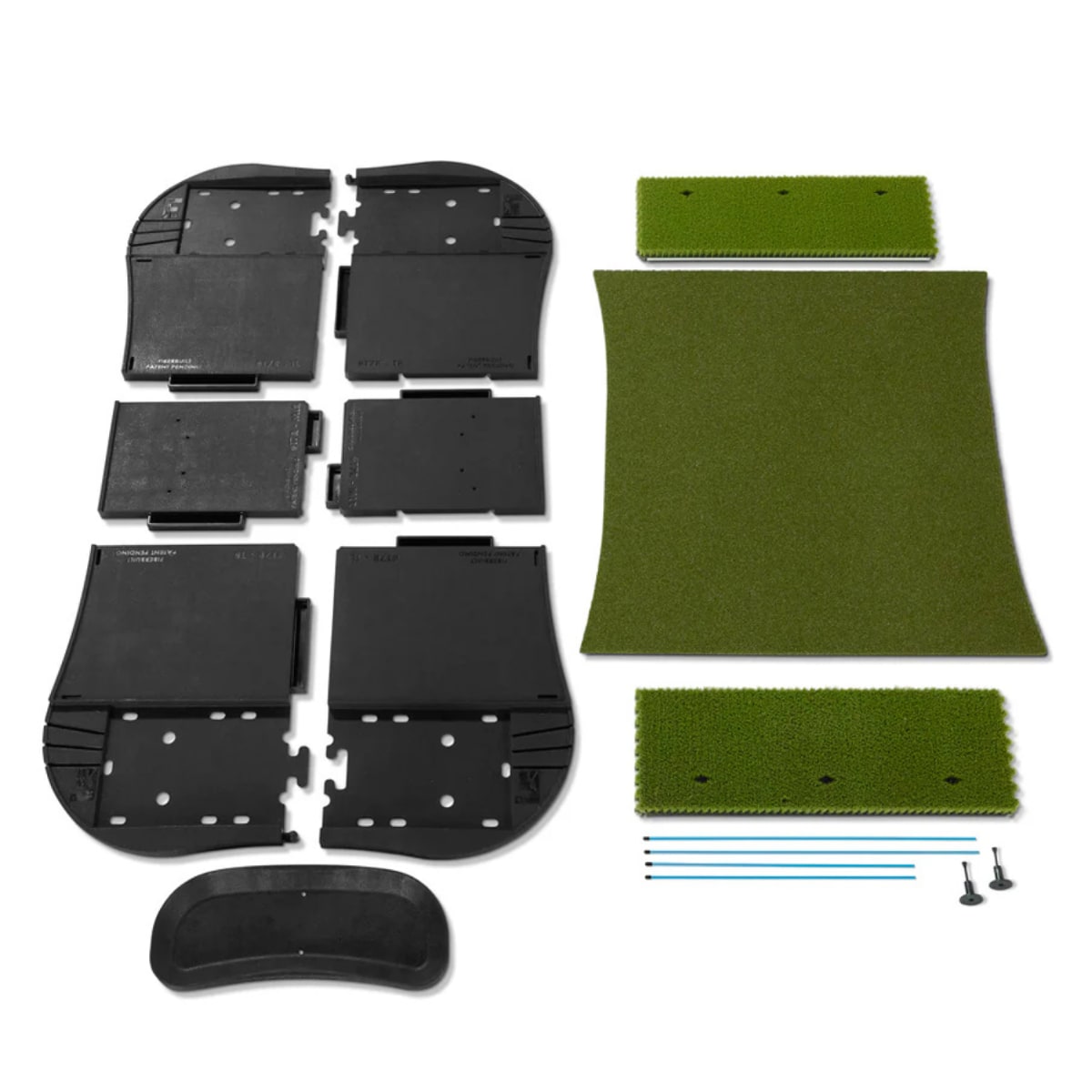 Fiberbuilt Grass Series Hourglass Pro Studio Golf Mat - Double Hitting