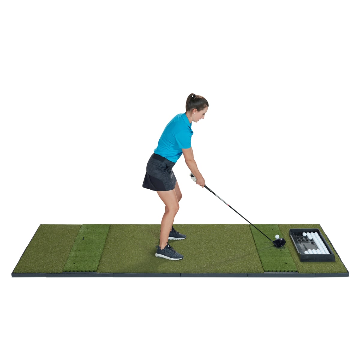 Fiberbuilt Grass Series 10'x4' Studio Golf Mat - Double Hitting