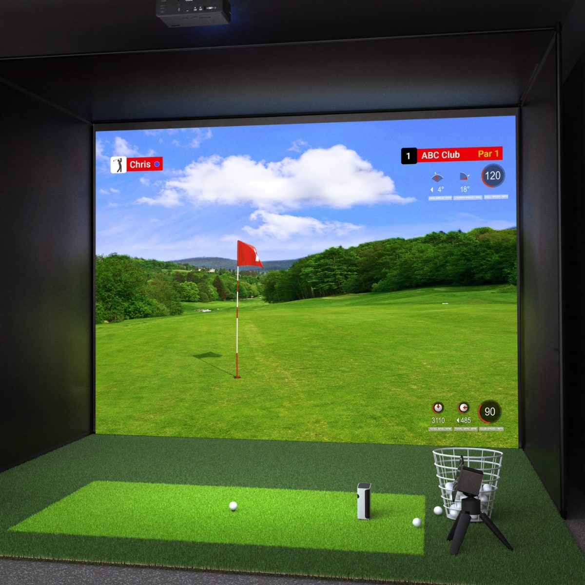 BenQ AW30ST 3200lms WXGA Short Throw LED Golf Simulator Projector