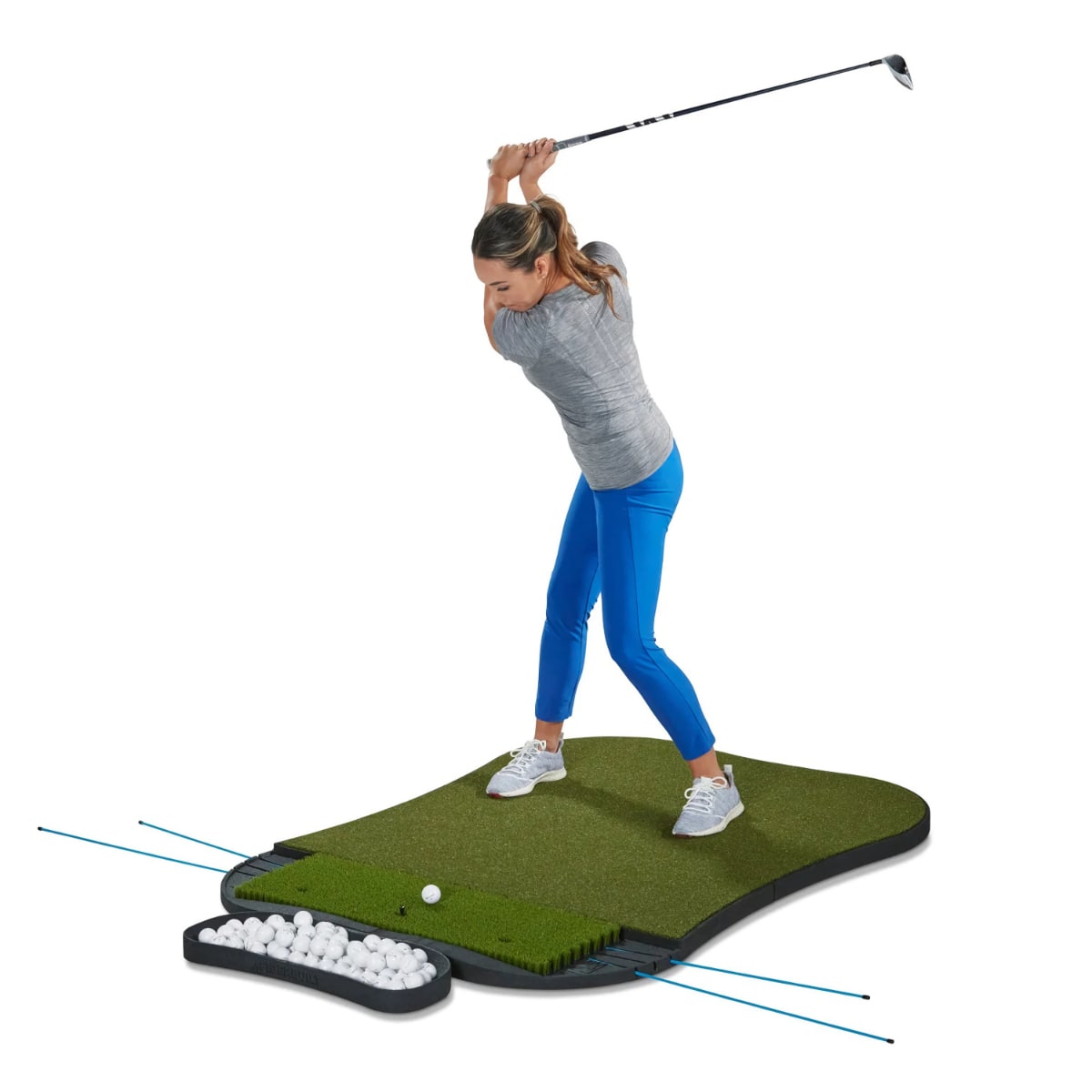 Fiberbuilt Grass Series Hourglass Pro Studio Golf Mat - Single Hitting