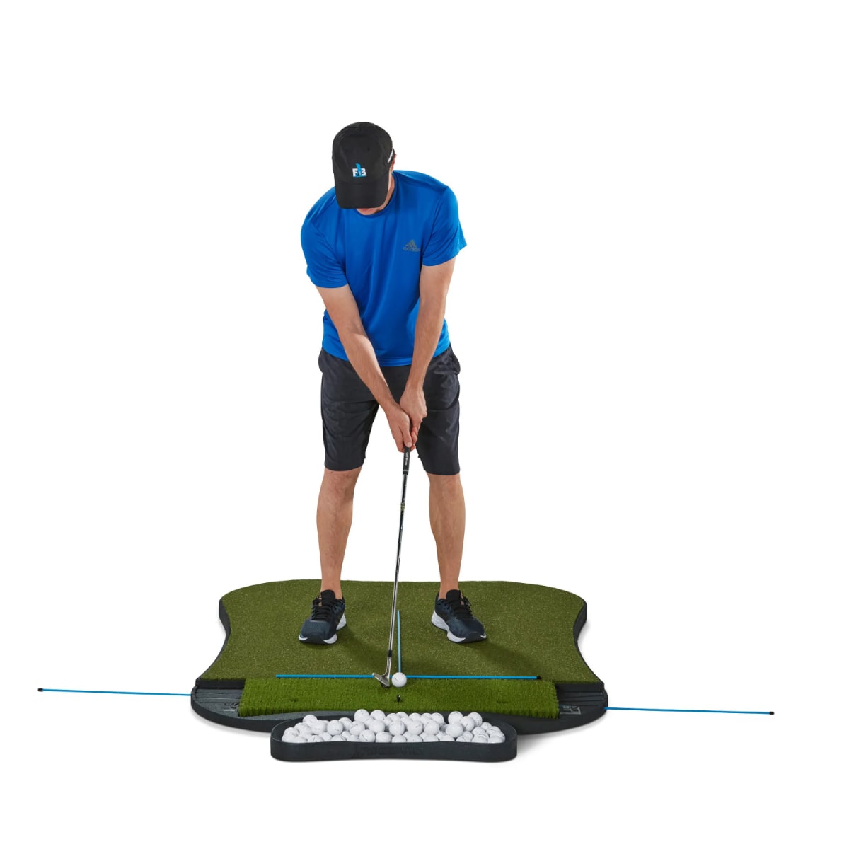 Fiberbuilt Grass Series Hourglass Pro Studio Golf Mat - Single Hitting