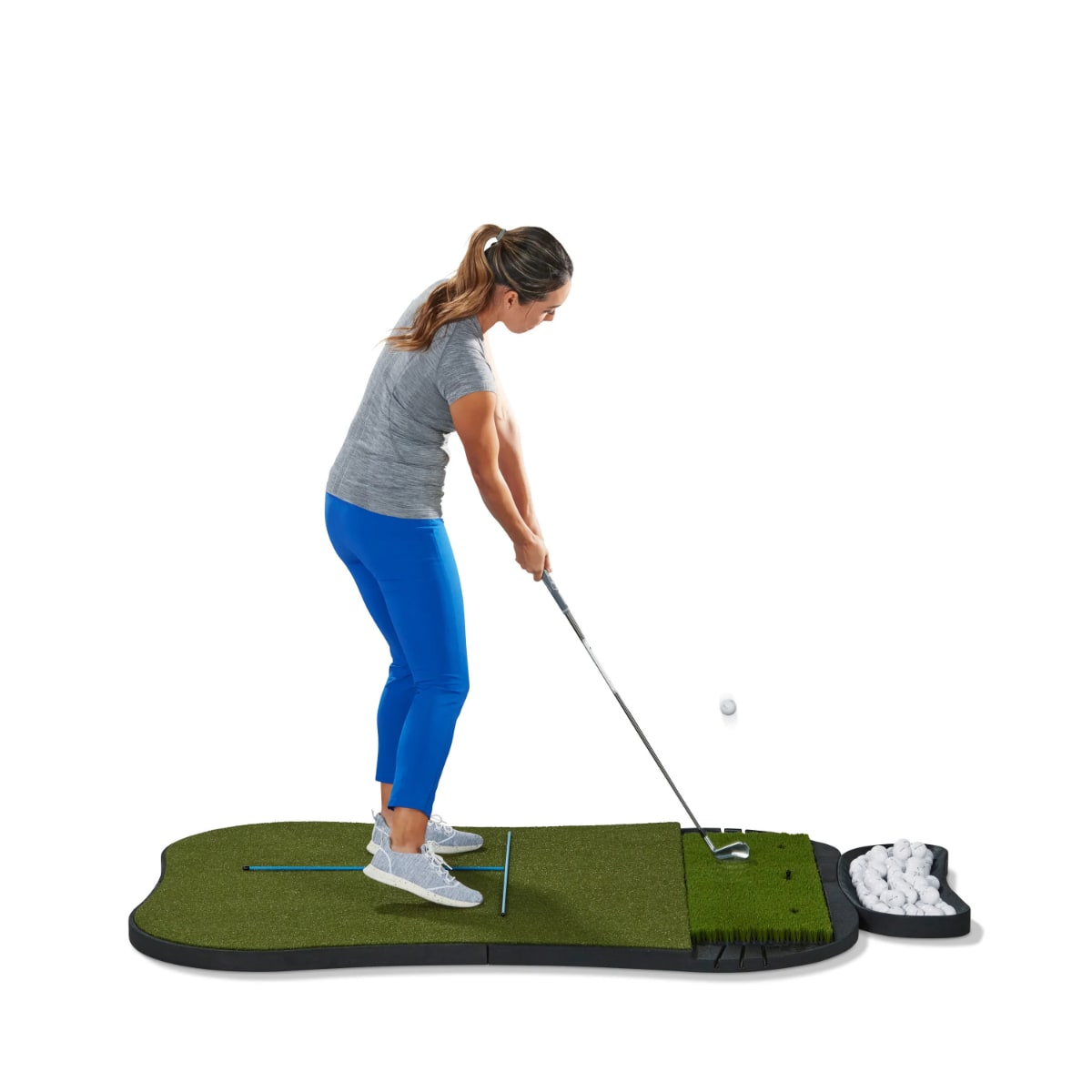 Fiberbuilt Grass Series Hourglass Pro Studio Golf Mat - Single Hitting