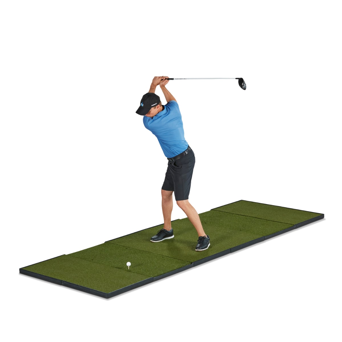 Fiberbuilt Player Preferred 12'x4' Studio Golf Mat – Double Hitting