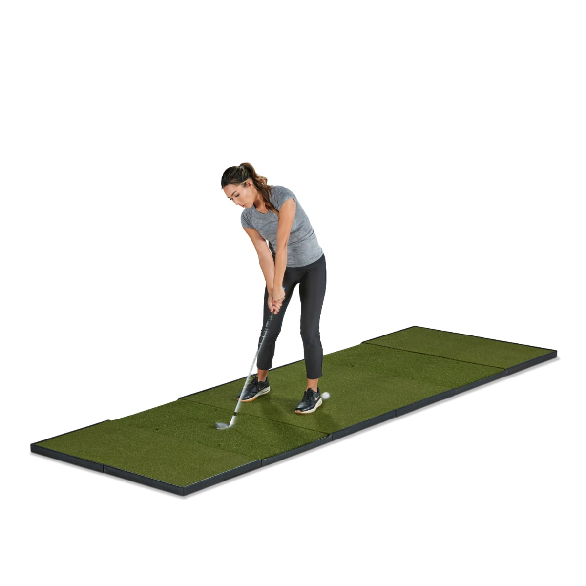 Fiberbuilt Player Preferred 12'x4' Studio Golf Mat – Double Hitting