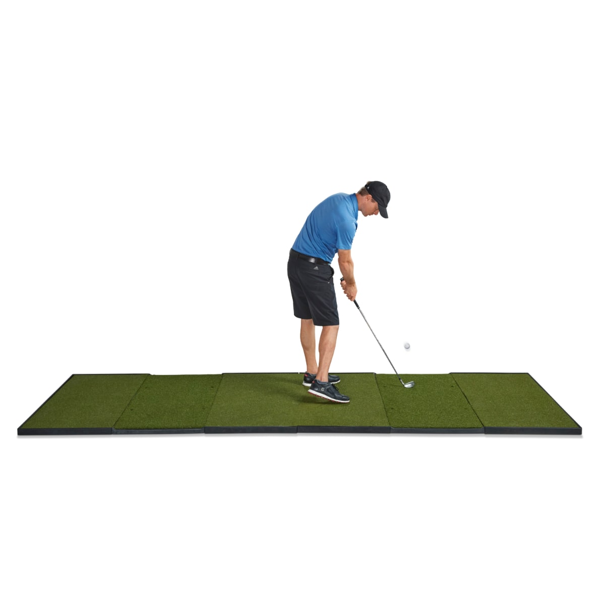 Fiberbuilt Player Preferred 12'x4' Studio Golf Mat – Double Hitting