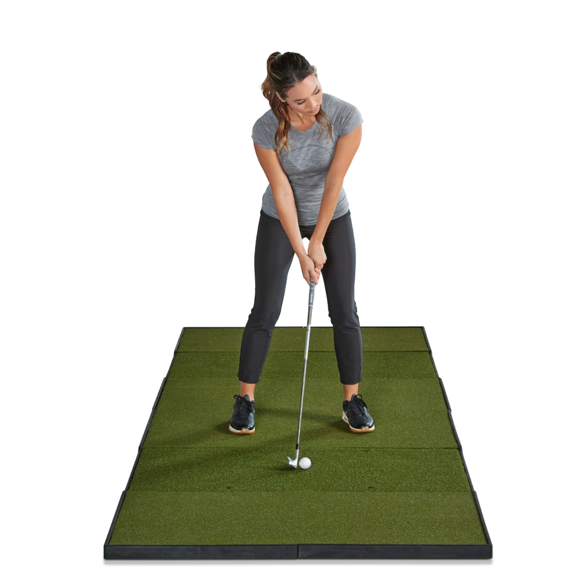 Fiberbuilt Player Preferred 12'x4' Studio Golf Mat – Double Hitting