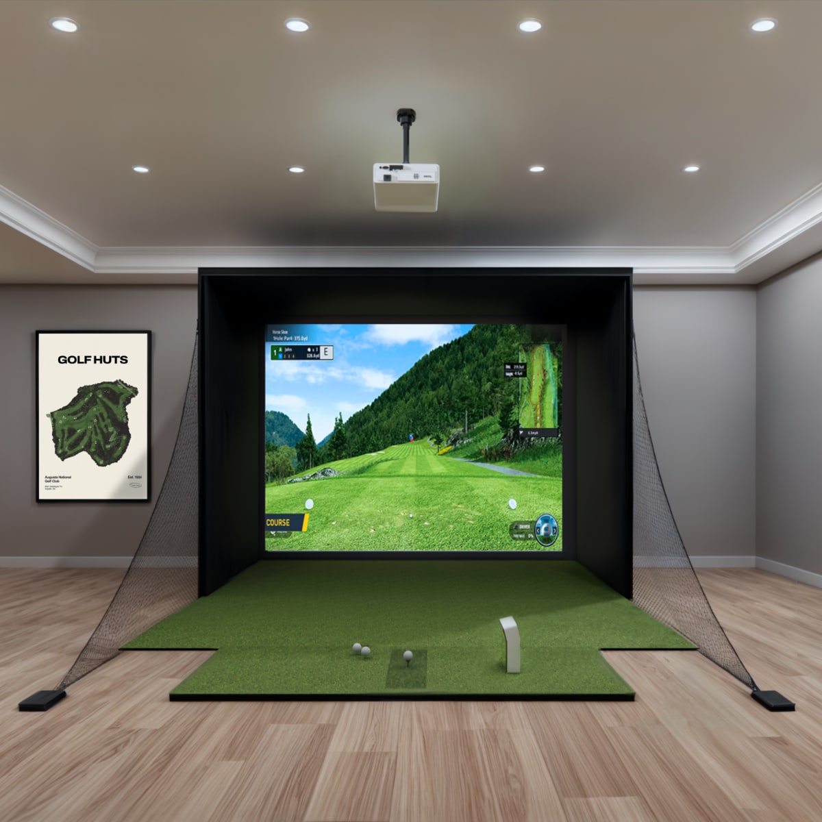 GolfJoy GDS Plus 4K Golf Simulator Package