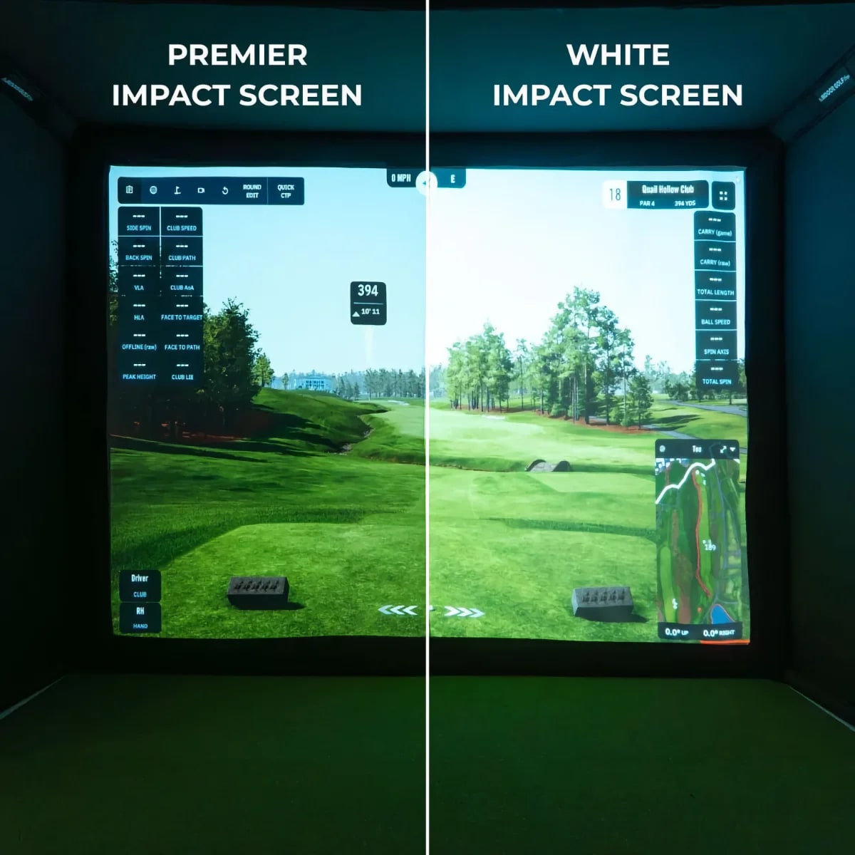 SIGPRO Premier Gray Golf Simulator Impact Screen