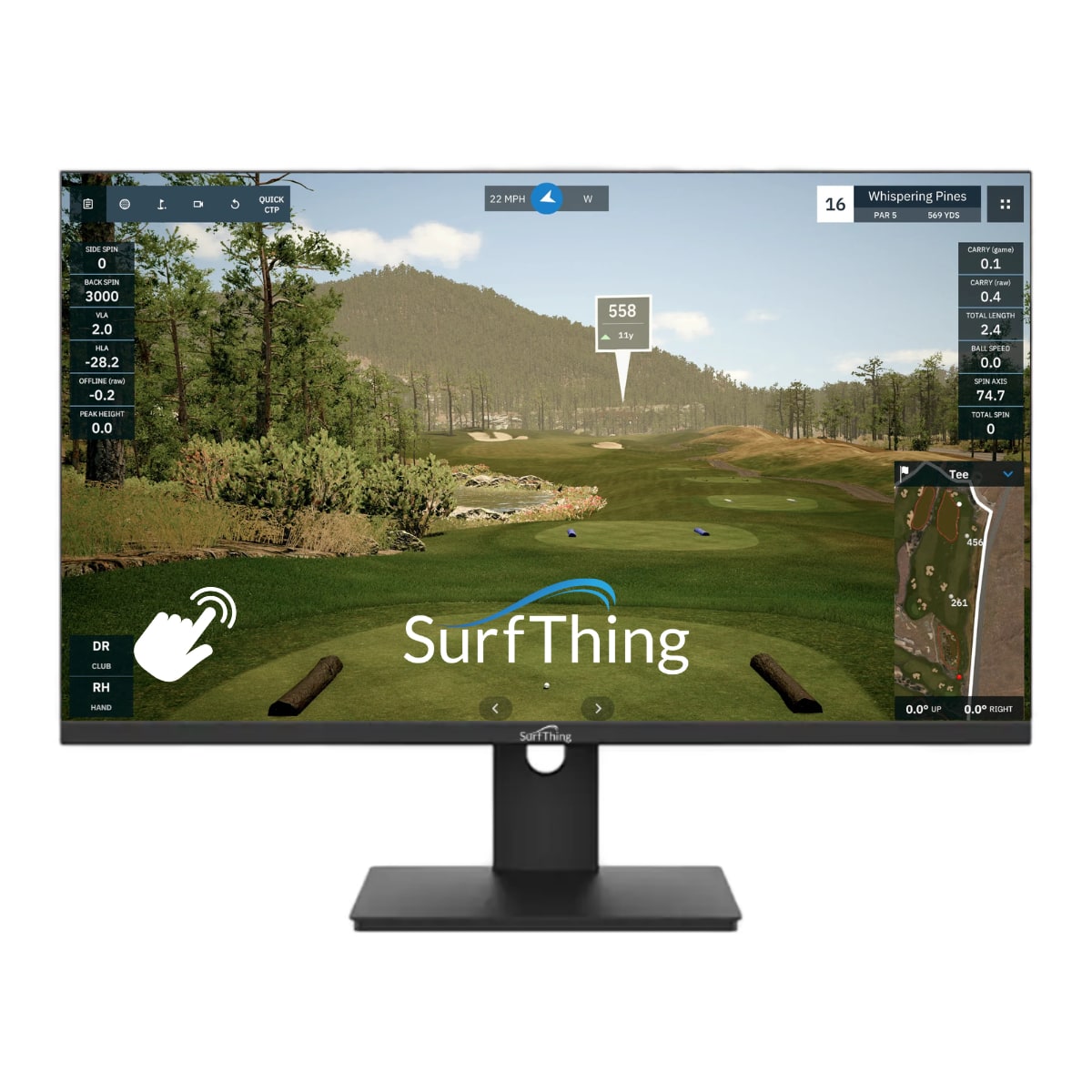SurfThing DT2424H 23.8" 1080P 75Hz Touch Screen Computer Monitor